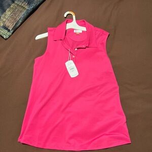 Greg Norman Collection Vibrant Pink Sleeveless Blouse